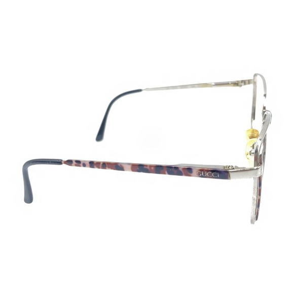 Gucci GG 2243 25V Silver Brown Black Tortoise Eyeglasses Frames 51-16 130 Italy - Picture 4 of 12